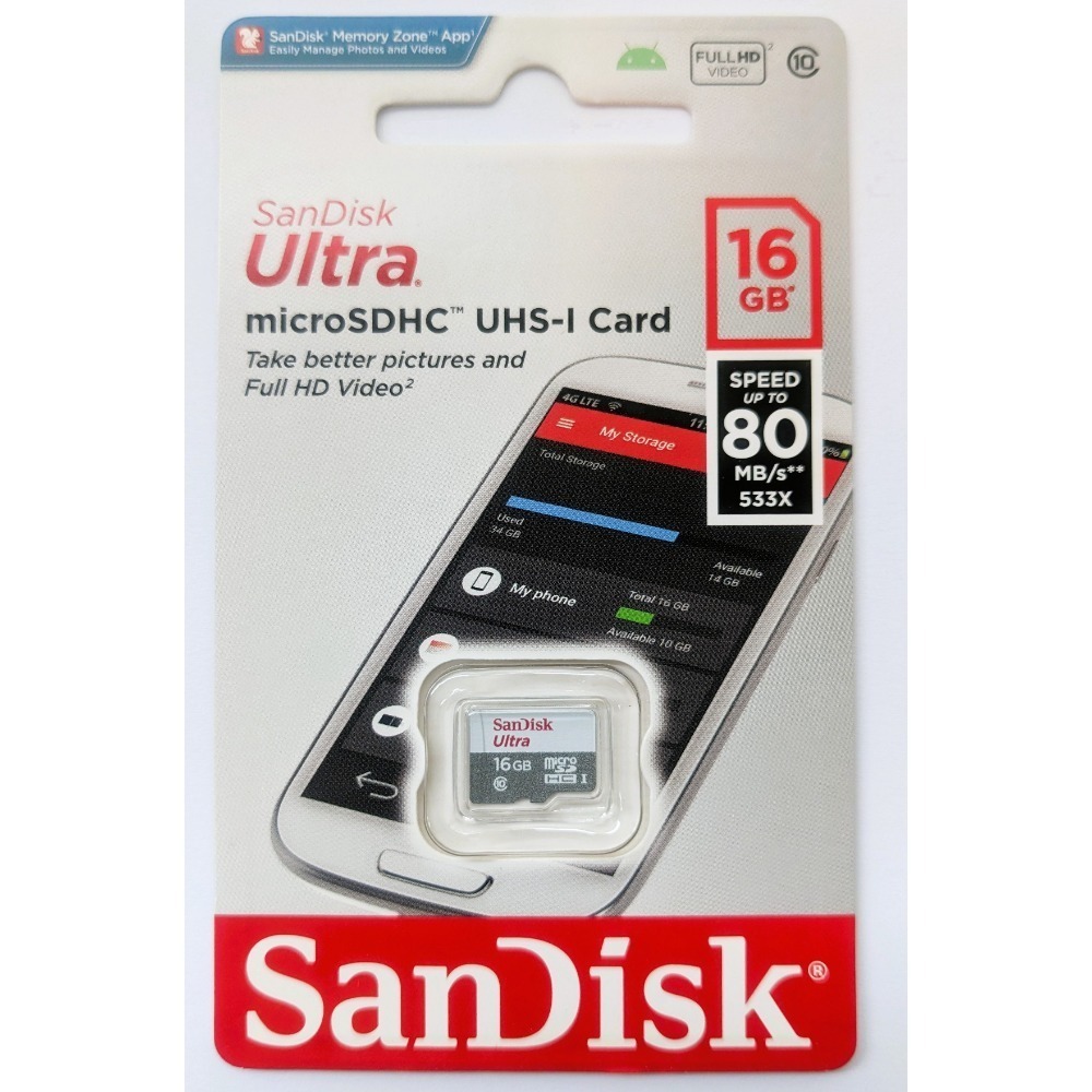 [ME16GBSDSQC10A] MICRO SD 16GB SANDISK C10