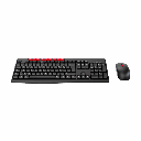 KIT TECLADO Y MOUSE INALAMBRICO HALION HA-K656C MULTIMEDIA ROJO