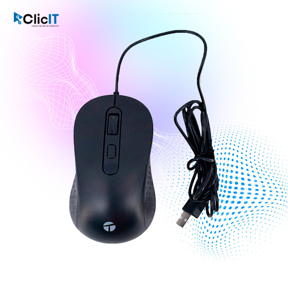 [MSCBKTE1229S] MOUSE ÓPTICO TEROS TE-1229S, USB, 4 BOTONES, NEGRO