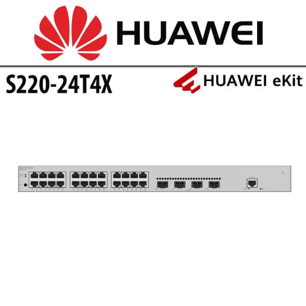 [SWHUS22024T4X] SWITCH HUAWEI EKITENGINE S220-24T4X 24 PRT GIGABIT 4SFT+ 10GB L2