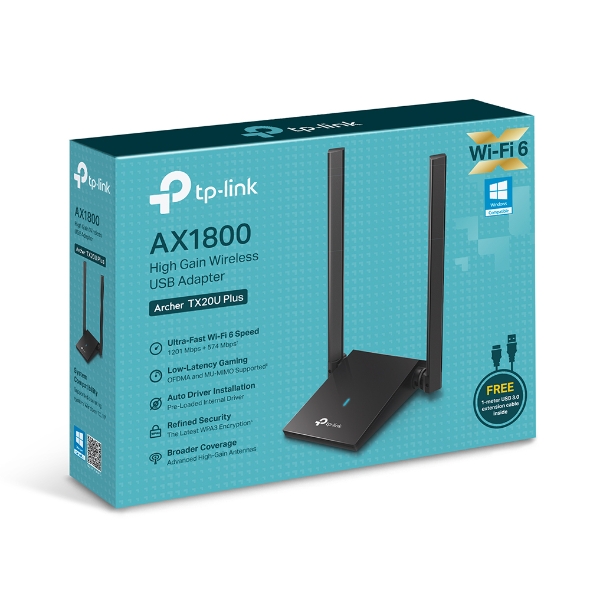 ADAPTADOR ARCHER TX20U PLUS USB 2 ANTENA AX1800