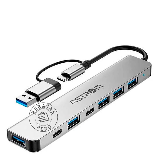 [ACCASTMH2371] HUB USB 7 EN 1 AST MH2371 USB-C USB 3.0 
